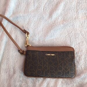 Calvin Klein Brown Wristlet